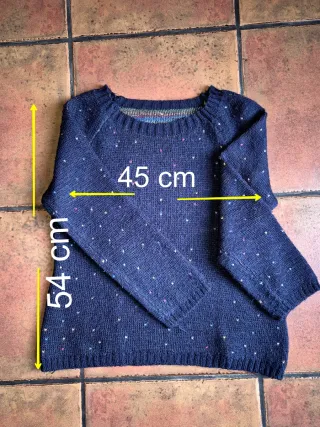 Jersey Azul Marino con Topos de Colores