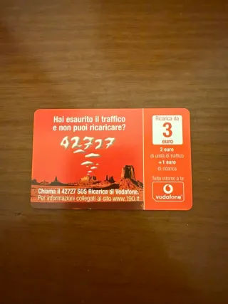Vodafone Ricarica SOS 3 Euro