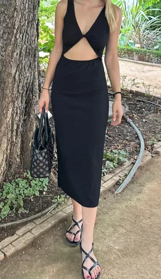 Vestito nero estivo scollato taglia S