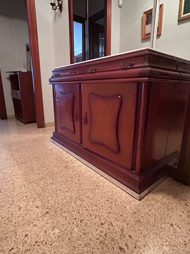 Mobile ingresso in legno e marmo