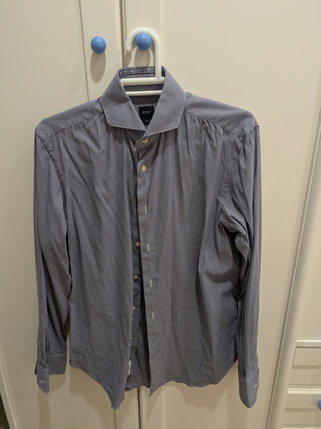 Camisa Boggi Custom Fit Stretch Cuadros