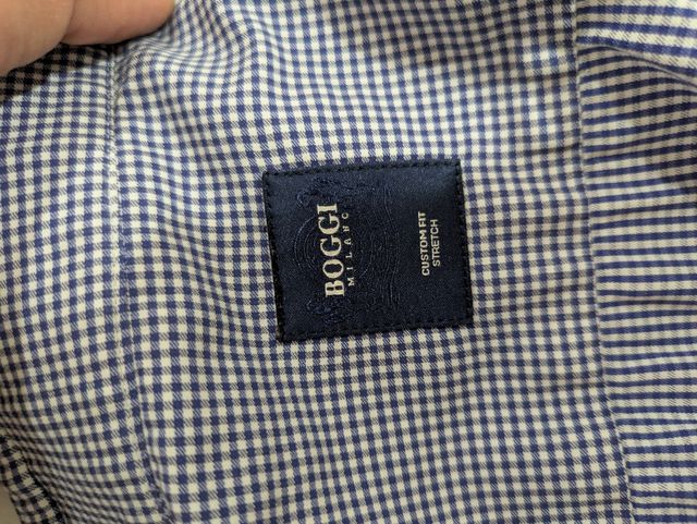 Camisa Boggi Custom Fit Stretch Cuadros