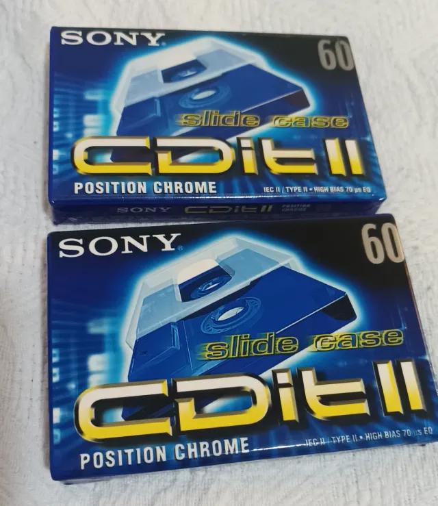 2 Cintas Cassette Sony CDit II Precintadas