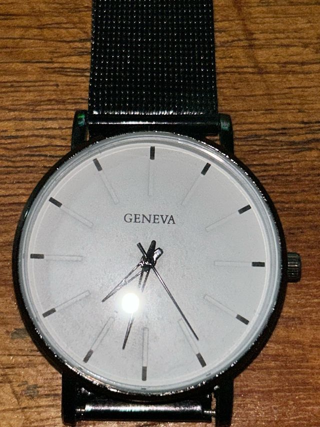 2 Orologi Geneva Nero e Bianco