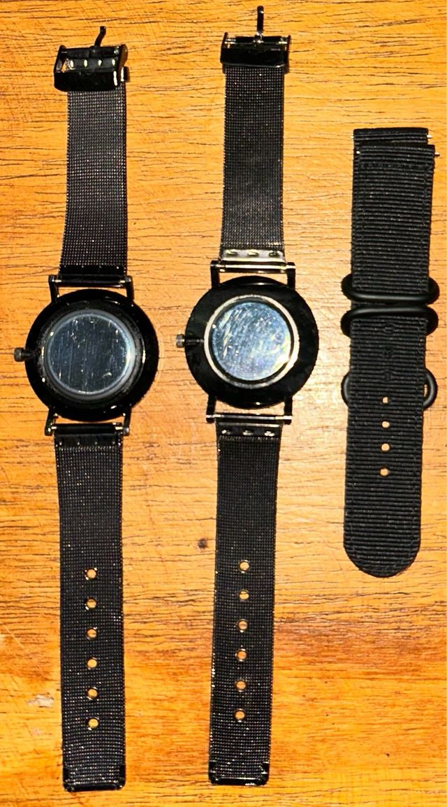 2 Orologi Geneva Nero e Bianco