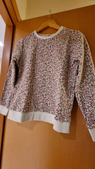 Sudadera floral mujer