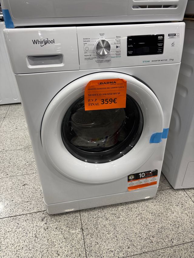 Lavadora Whirlpool 9kg 1200RPM FFB 9258 WV SP