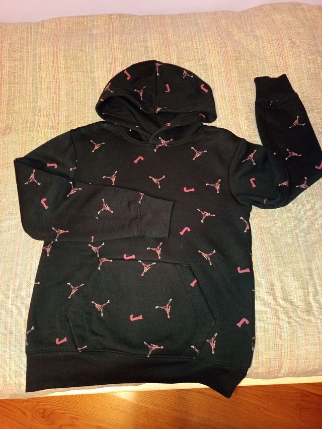 Sudadera Jordan Niño Negra Estampada