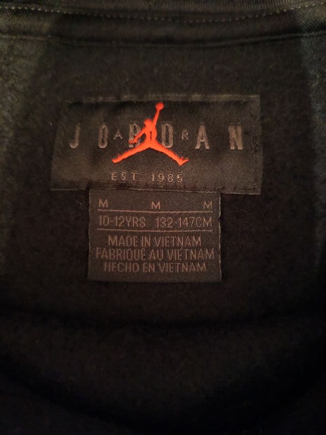 Sudadera Jordan Niño Negra Estampada