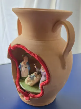 Presepe Natività in Anfora di Creta