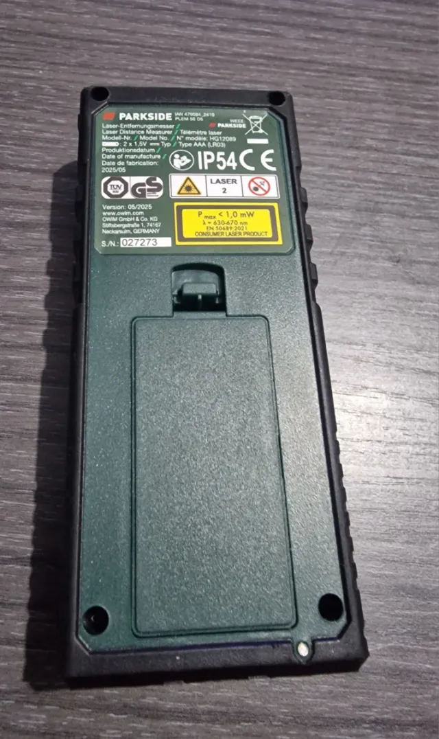 Medidor Láser Parkside Distancias