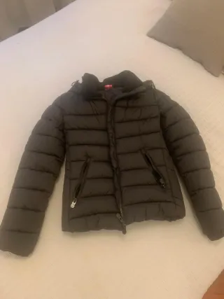 Abrigo Plumas Springstar Negro