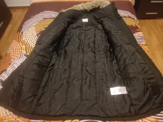 Abrigo negro mujer talla S