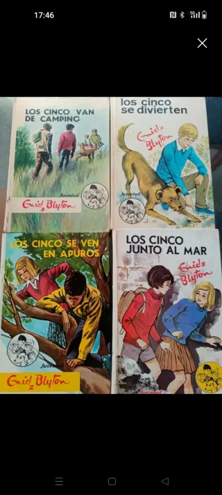 4 libros de la colección los cinco