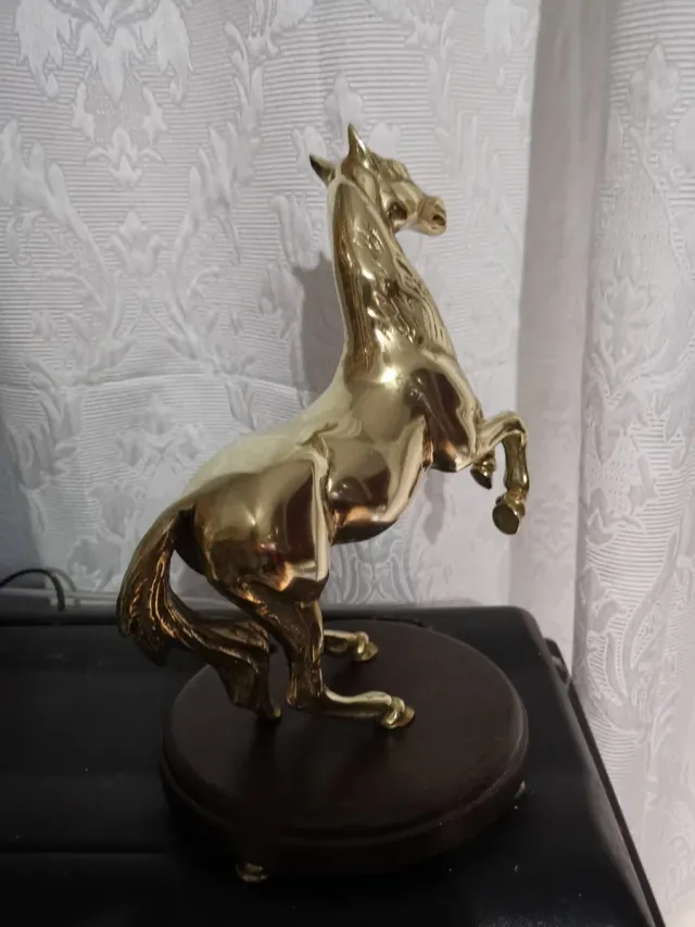 Figura Caballo Bronce Macizo
