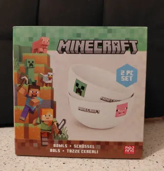 Set 2 Tazze Cereali Minecraft Creeper & Pig