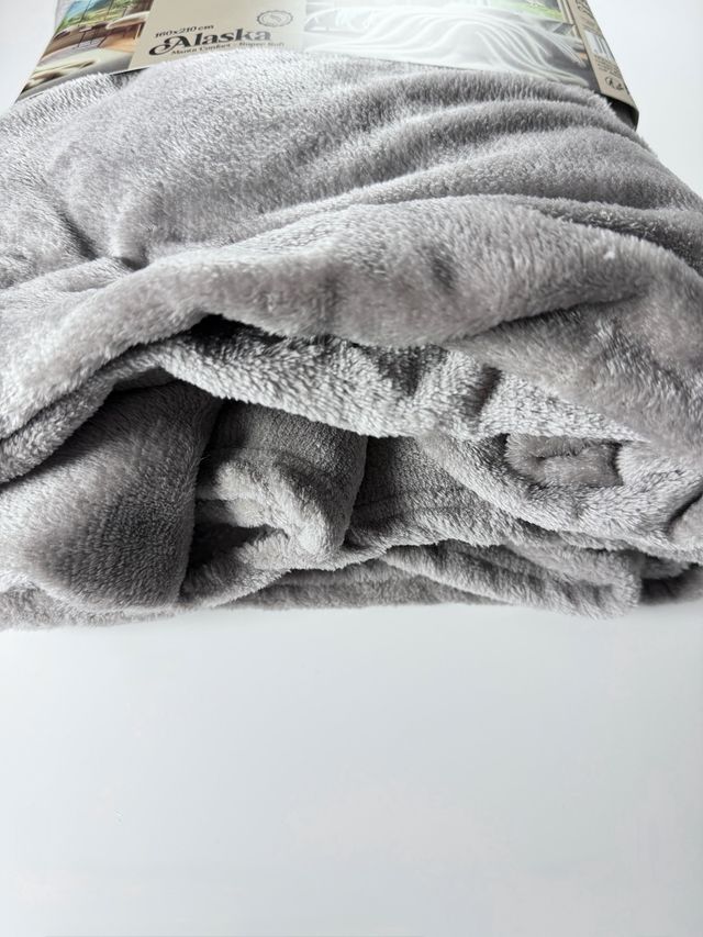 Manta Cinza Super Macia 160x210cm