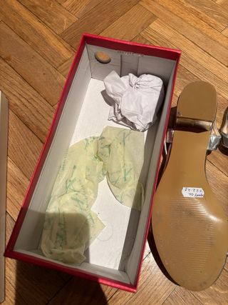 Tacones H•A Plateados Talla 38