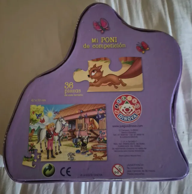 Puzzle 36 piezas niña y caballo