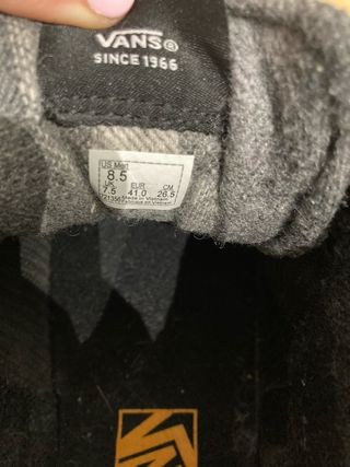 Botas Vans verdes talla 41