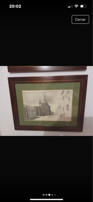 Cuadro antiguo de paisaje urbano