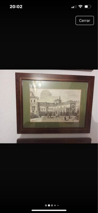 Cuadro antiguo de paisaje urbano