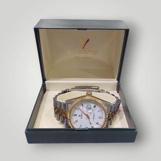 RELOJ VICEROY 43289 ESFERA BLANCA CORREA DE ACERO CON ORO + CAJA