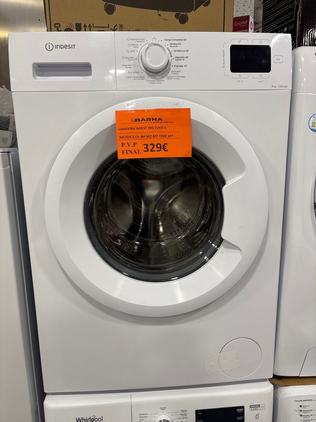 Lavadora Indesit 9kg Clase A