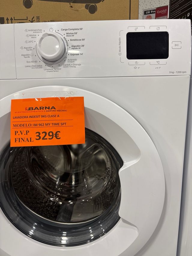 Lavadora Indesit 9kg Clase A