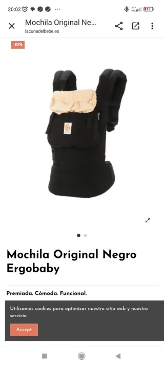 Mochila Ergobaby Original con reductor