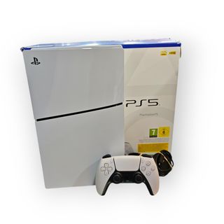 CONSOLA PS5 SLIM 1TB CON MANDO + CAJA + CABLES