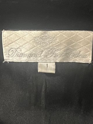 Abrigo Terciopelo Negro y Lentejuelas Verdes