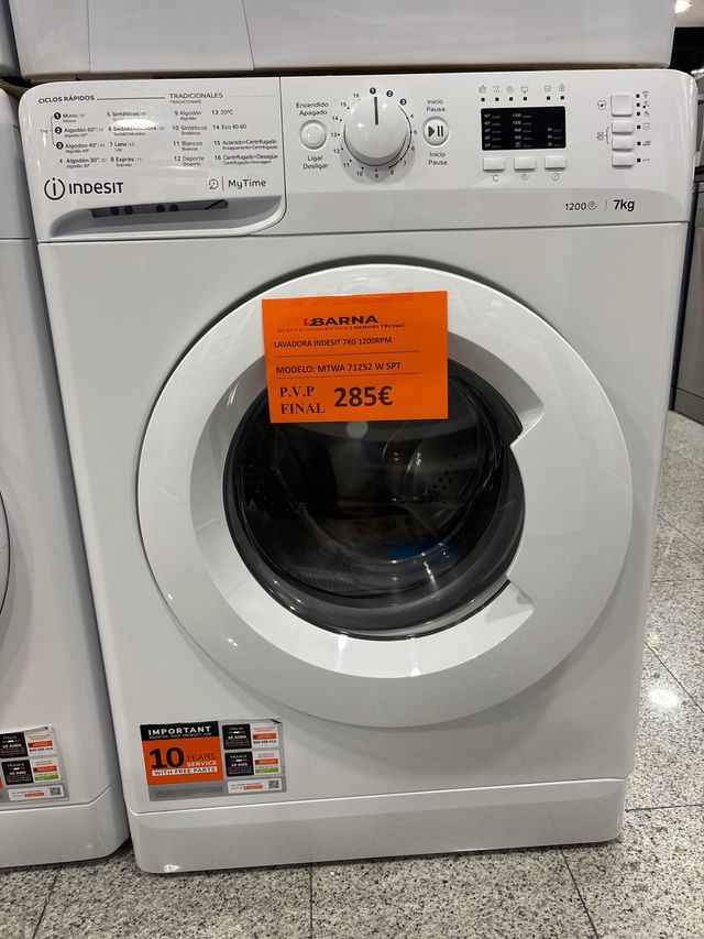 Lavadora Indesit 7kg 1200rpm