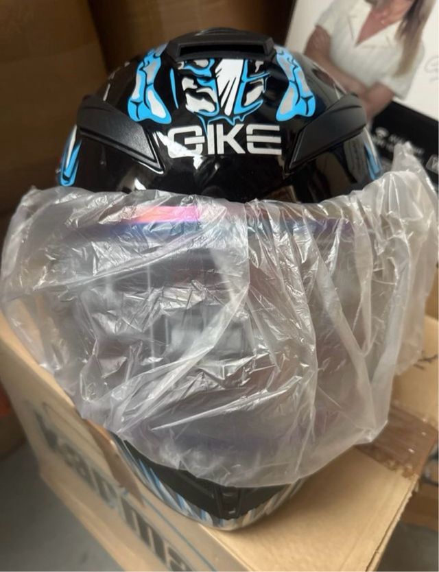 Casco integral moto diseño dragón