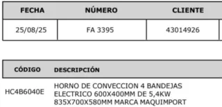 Horno profesional nuevo