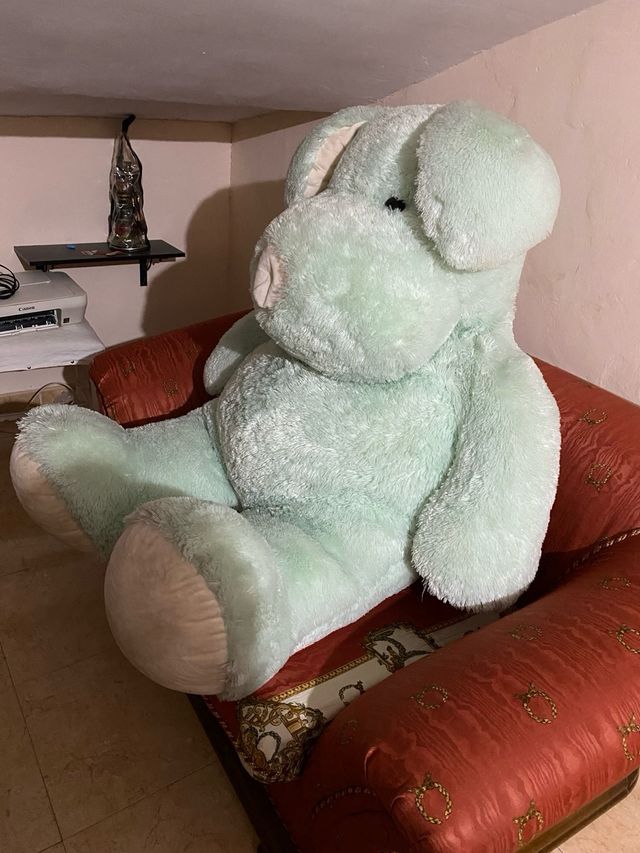 Peluche perro gigante color menta