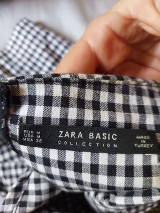 Vestido cuadros vichy negro y blanco