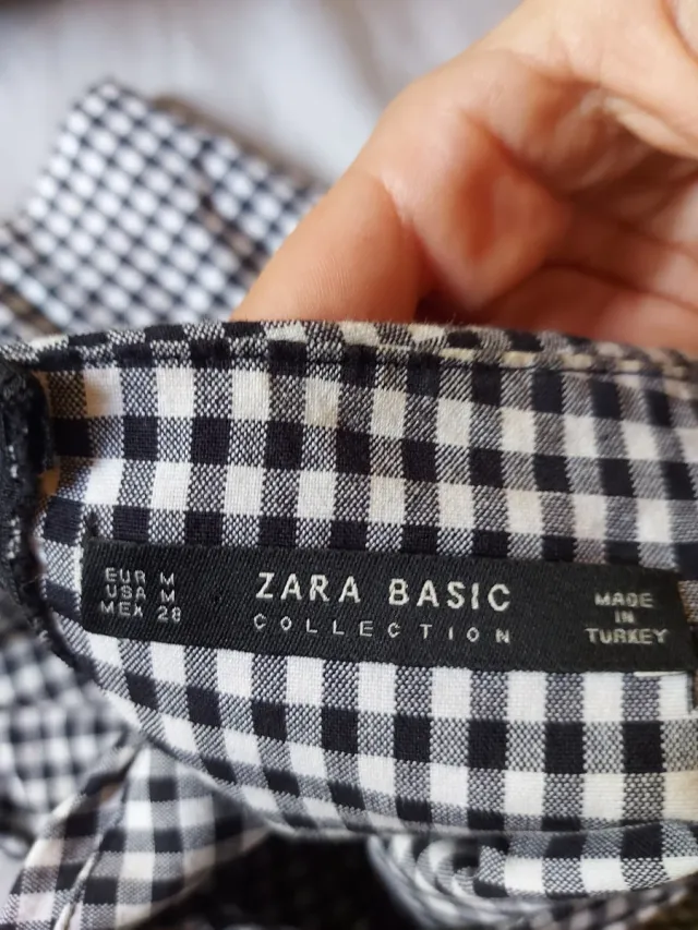 Vestido cuadros vichy negro y blanco