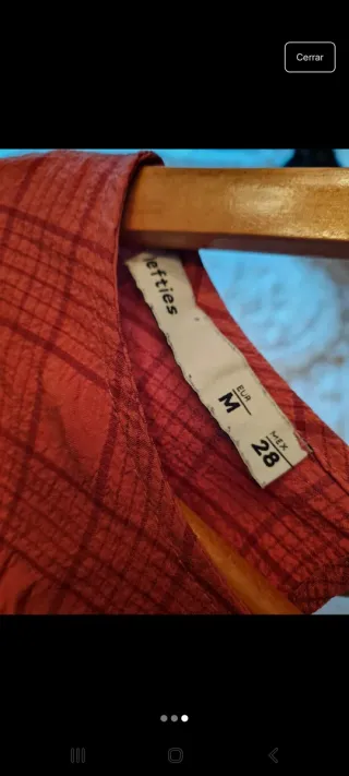 Vestido de cuadros color salmón