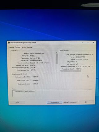 Ordenador GeForce 720. i5 6400