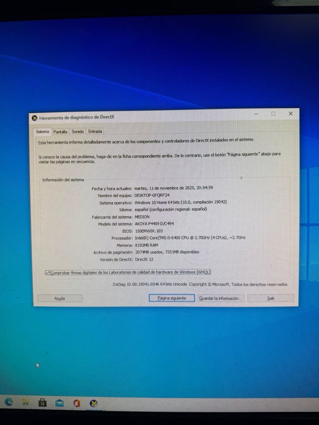 Ordenador Sobremesa Medion