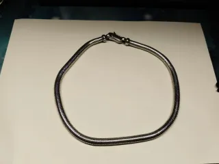 Cadena de plata estilo serpiente