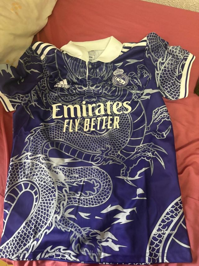 Camiseta Real Madrid Adidas Dragón Morado