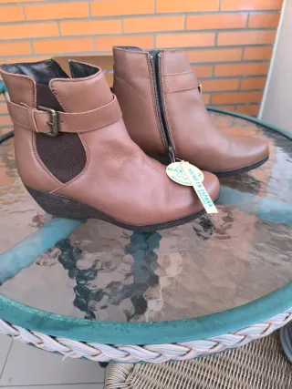 Botines piel Marrón MaryPaz Talla 36 Nuevos