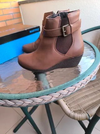Botines piel Marrón MaryPaz Talla 36 Nuevos