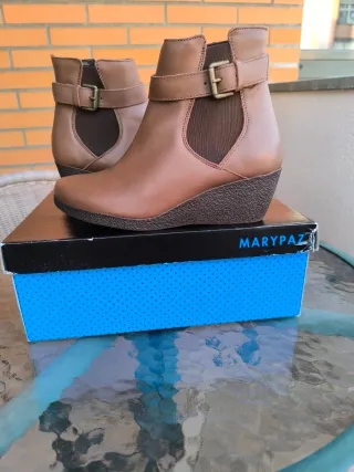 Botines piel Marrón MaryPaz Talla 36 Nuevos