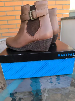 Botines piel Marrón MaryPaz Talla 36 Nuevos