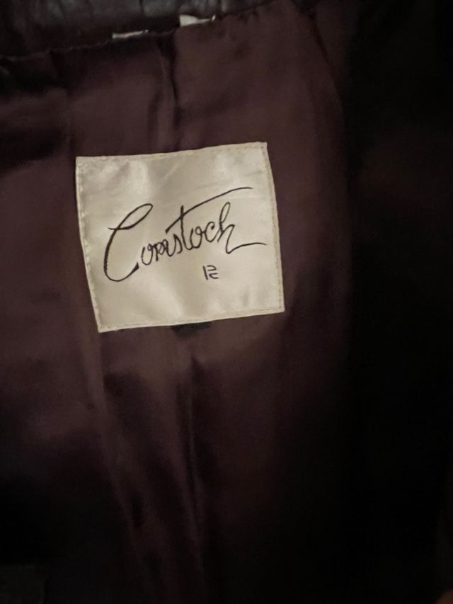 Giacca Comstock vera pelle vintage marrone