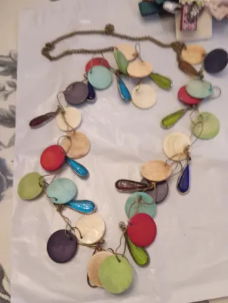 Collar largo bohemio multicolor