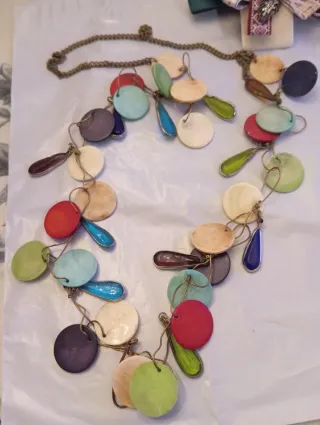 Collar largo bohemio multicolor